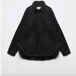 Zara black denim overshirt / jacket